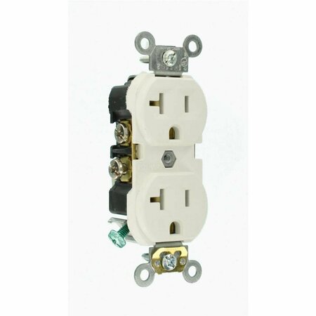 GORGEOUSGLOW 20 A 125 V Duplex Receptacle - White, 10PK GO3545109